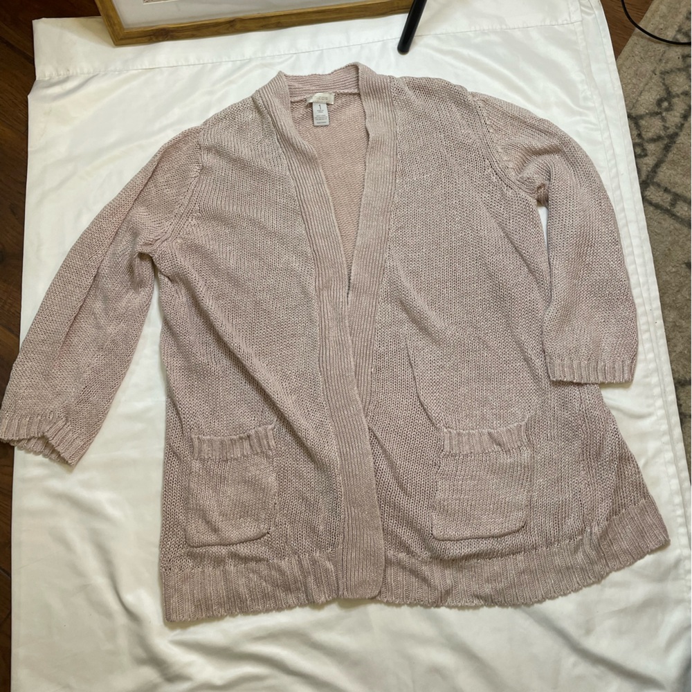 Chicos size 1 cream knitted cardigan